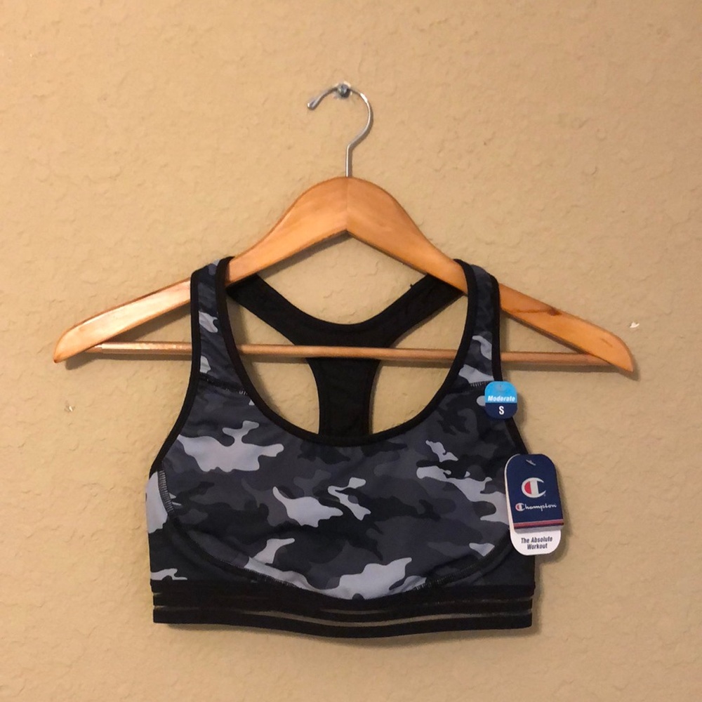 Champion sports bra black / grey camo S
